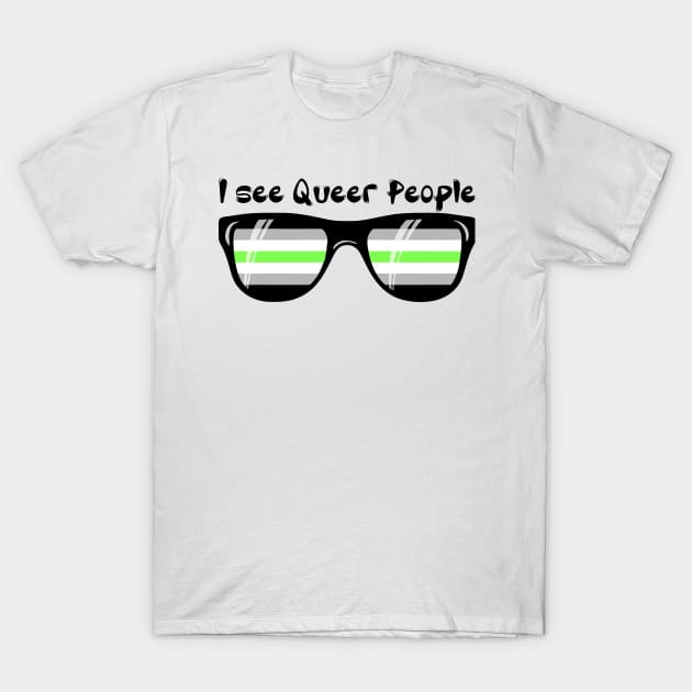 Agender Sunglasses - Queer People T-Shirt by Blood Moon Design